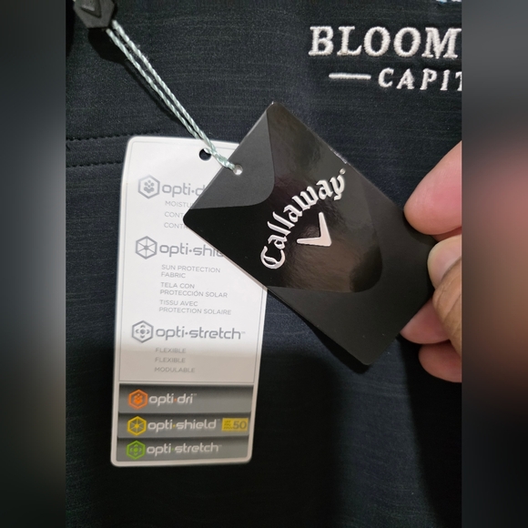 Callaway Men's Polo Shirt Black Size XL Bloomfield Capital Logo - Picture 3 of 5